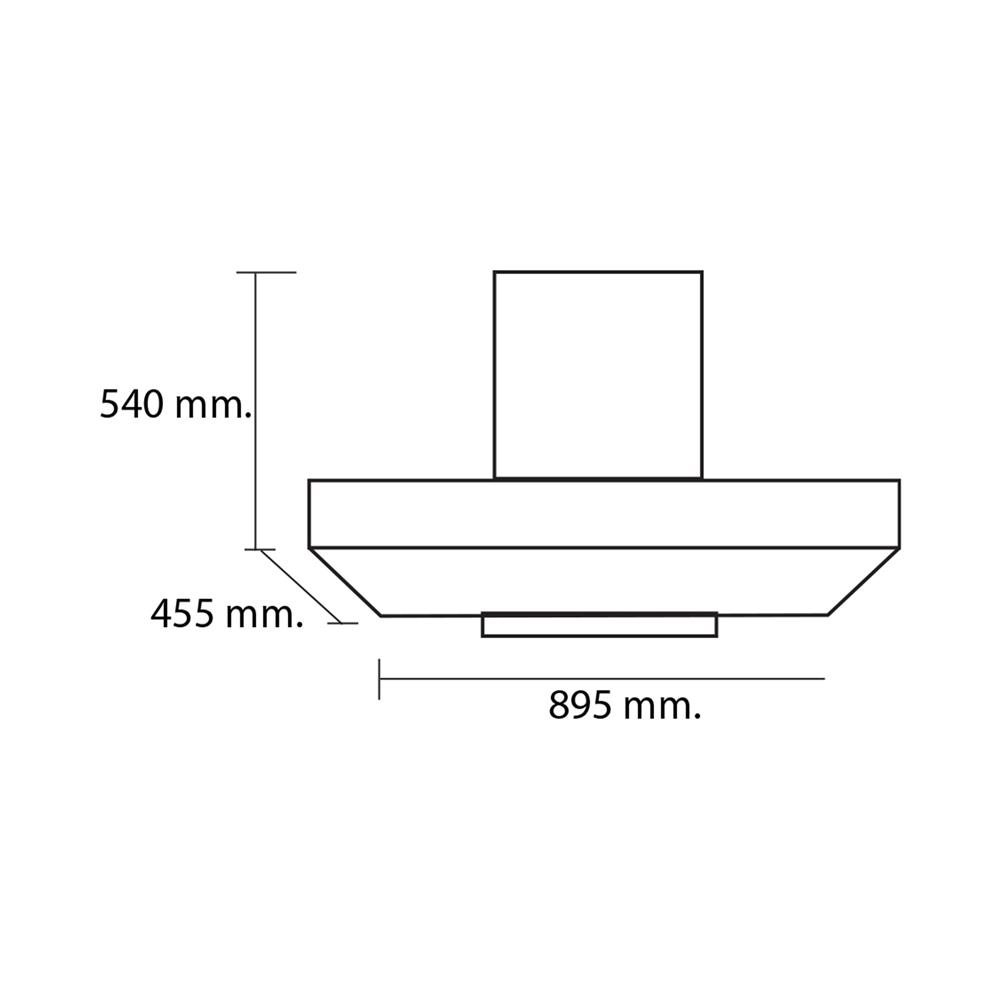 เครื่องดูดควันกระโจม TECNOSTAR HD 90 MC/B 90 ซม.