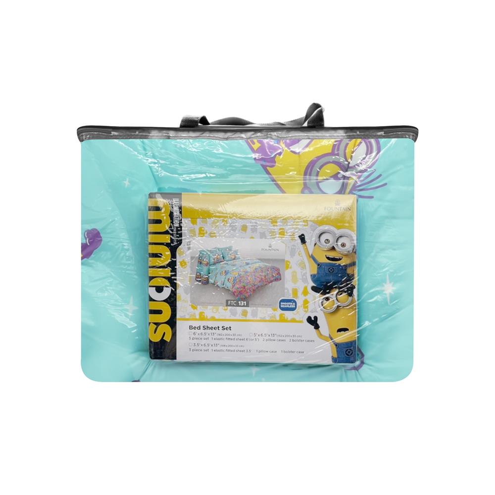 ชุดผ้าปูที่นอน 6 ฟุต 6 ชิ้น FOUNTAIN MINION 70209-FTC131