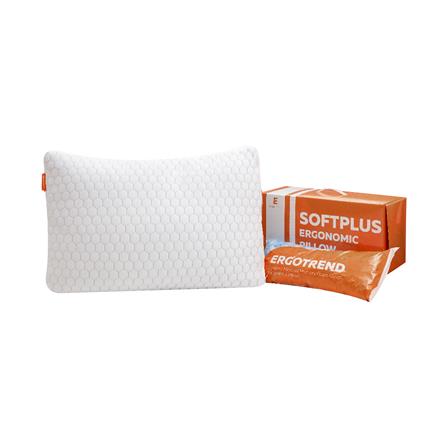 หมอนสุขภาพ เมมโมรี่โฟม ERGOTREND SOFTPLUS ERGONOMIC PILLOW 70x50x20 ซม. สีขาว_1