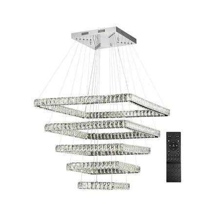 ไฟช่อ LED EVL CFC-11080 100 วัตต์ DAYLIGHT/COOL WHITE/WARM WHITE สีใส/เงิน 5 หัว_0