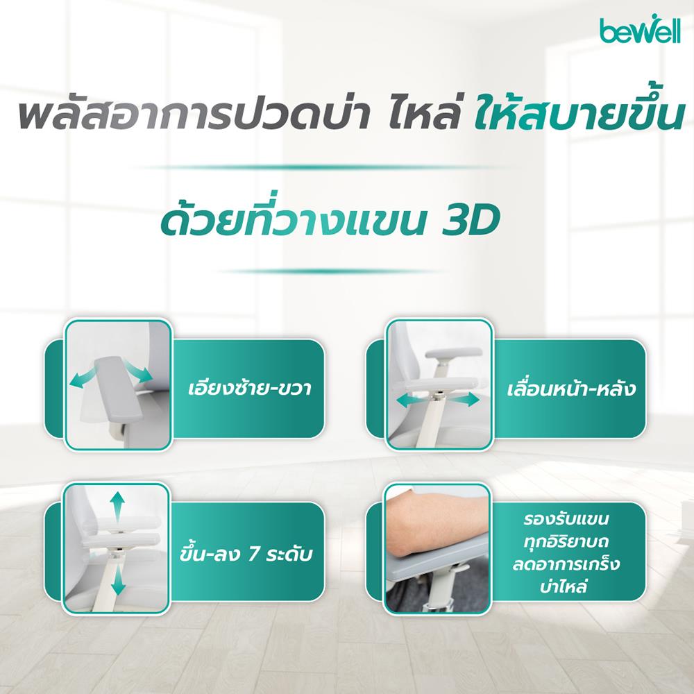 เก้าอี้สุขภาพ BEWELL FOSTER PLUS สีเทา