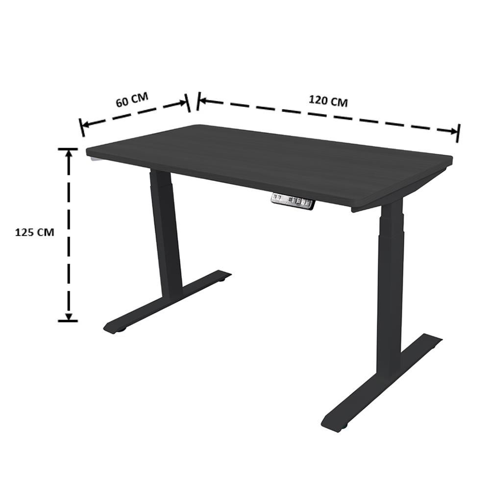 โต๊ะปรับระดับไฟฟ้า BEWELL 120 ซม. สีดำ