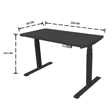 โต๊ะปรับระดับไฟฟ้า BEWELL 120 ซม. สีดำ_8