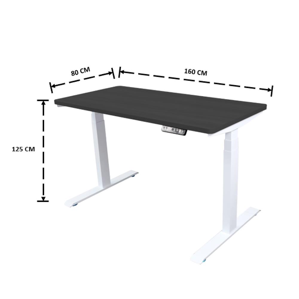 โต๊ะปรับระดับไฟฟ้า BEWELL 160 ซม. สีดำ/ขาว