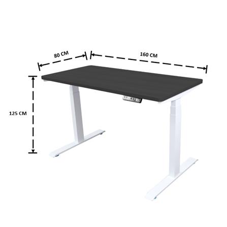 โต๊ะปรับระดับไฟฟ้า BEWELL 160 ซม. สีดำ/ขาว_8