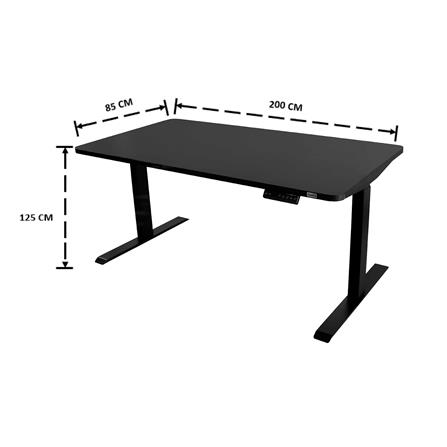 โต๊ะปรับระดับไฟฟ้า BEWELL 200 ซม. สีดำ_7