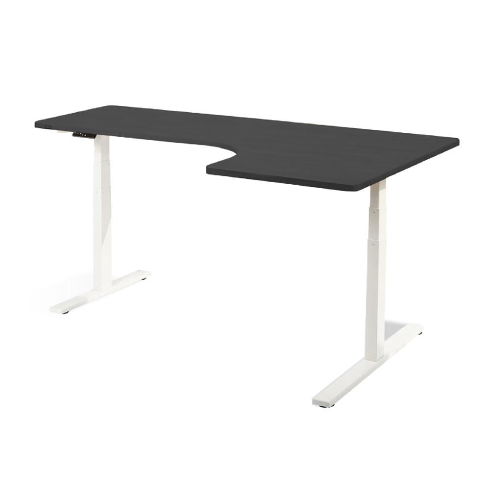 โต๊ะปรับระดับไฟฟ้า BEWELL L-SHAPED 180 ซม. สีดำ/ขาว