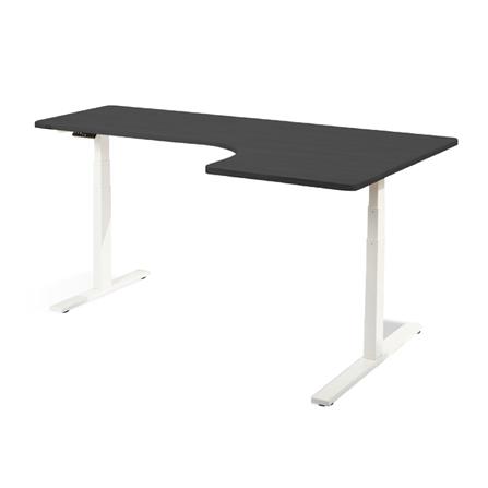 โต๊ะปรับระดับไฟฟ้า BEWELL L-SHAPED 180 ซม. สีดำ/ขาว_0