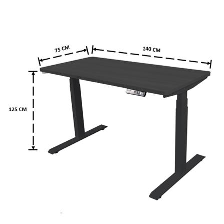 โต๊ะปรับระดับไฟฟ้า BEWELL 140 ซม. สีดำ_9