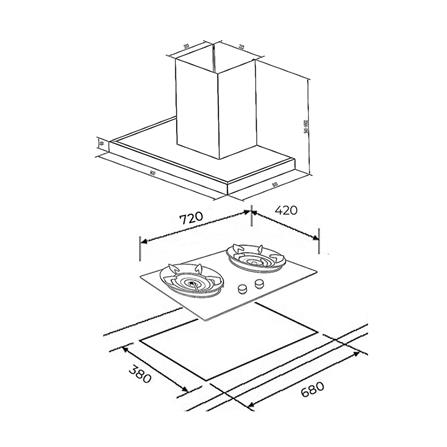 เตาฝัง+เครื่องดูดควัน LINEA GD 73 2G+LDH TC 90.1_4