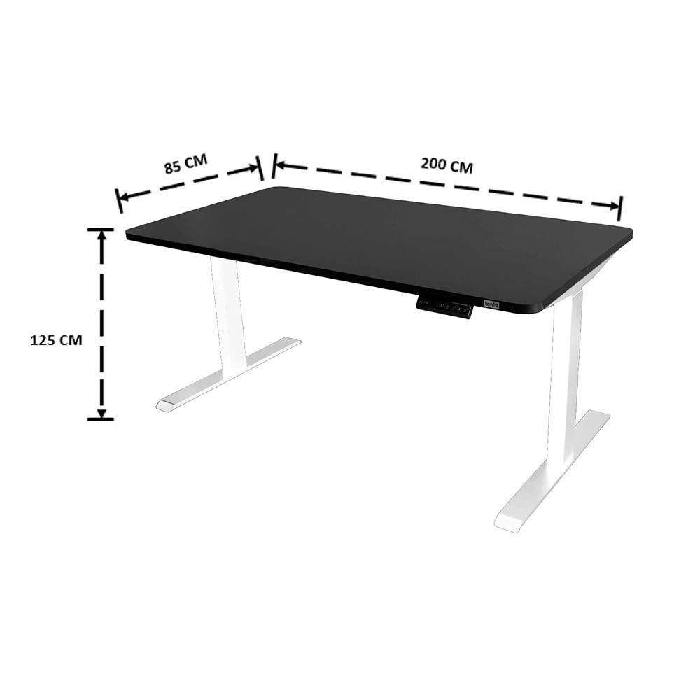 โต๊ะปรับระดับไฟฟ้า BEWELL 200 ซม. สีดำ/ขาว