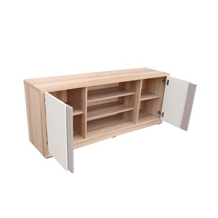 ตู้วางทีวี FURDINI FINE 150 ซม. สีลายไม้/ครีมผ้า/ขาวผ้า_2