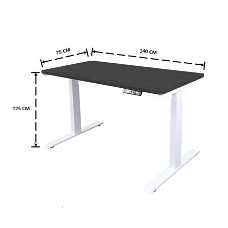 โต๊ะปรับระดับไฟฟ้า BEWELL 140 ซม. สีดำ/ขาว_8