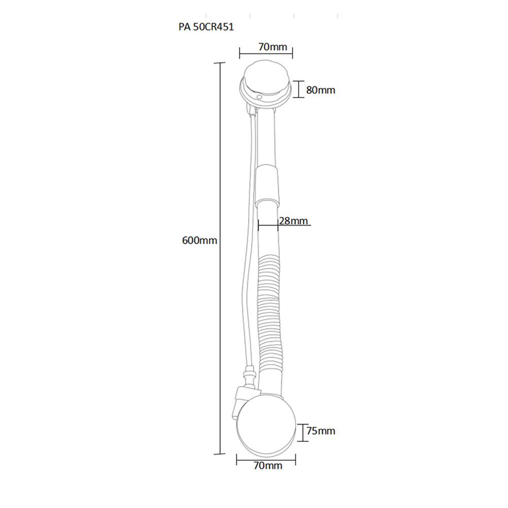 สะดืออ่างอาบน้ำ RASLAND RA K1121-K9999