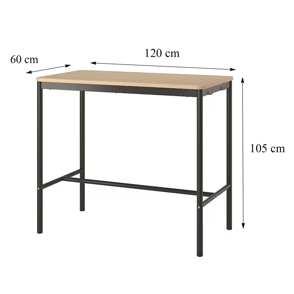 โต๊ะบาร์ FURDINI WITCH 120 ซม. สี NATURAL/ดำ