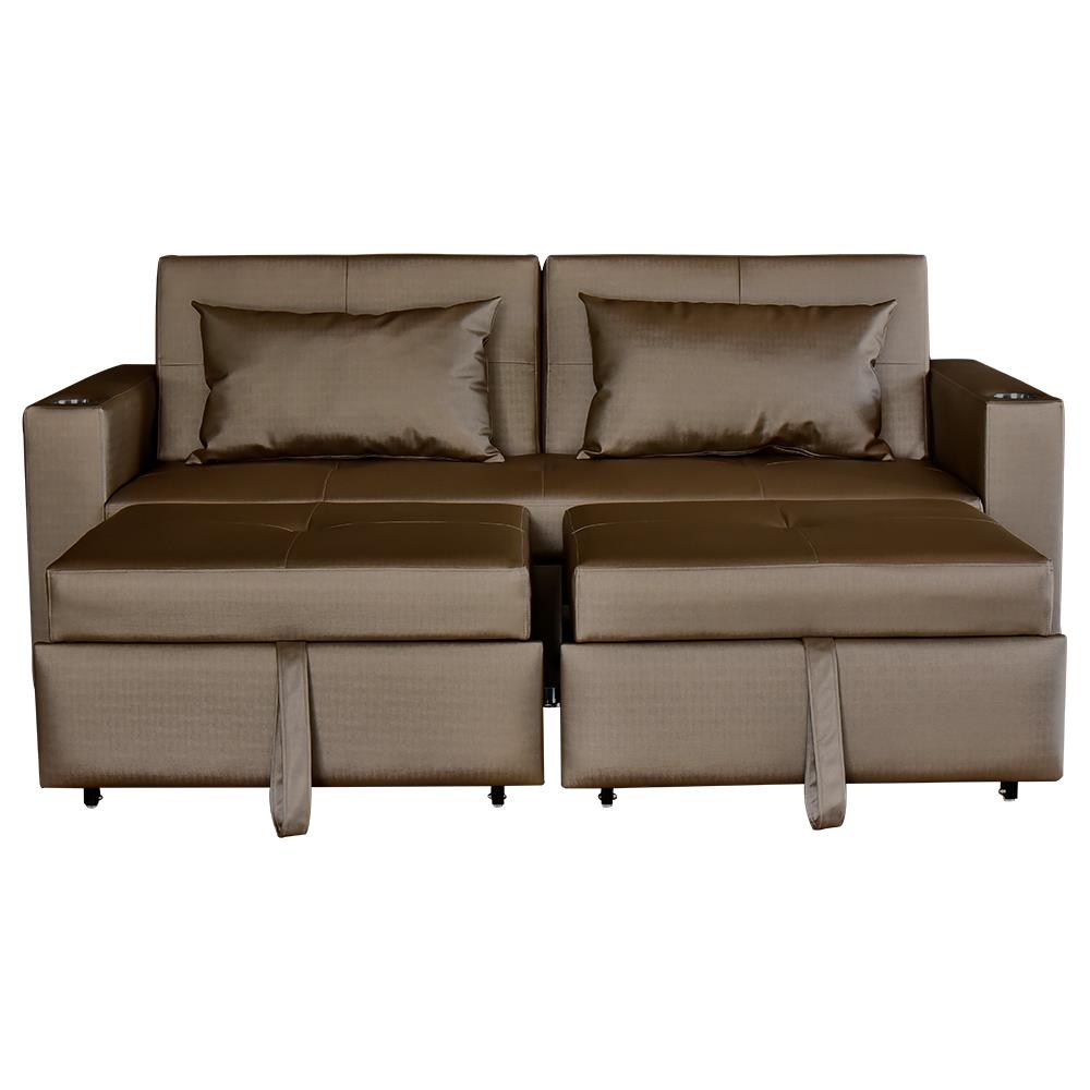 โซฟาเบด FURDINI FOSTER PVC สีน้ำตาลเข้ม