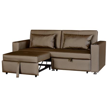 โซฟาเบด FURDINI FOSTER PVC สีน้ำตาลเข้ม_1