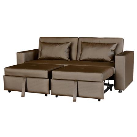 โซฟาเบด FURDINI FOSTER PVC สีน้ำตาลเข้ม_2