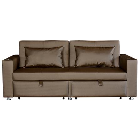 โซฟาเบด FURDINI FOSTER PVC สีน้ำตาลเข้ม_3