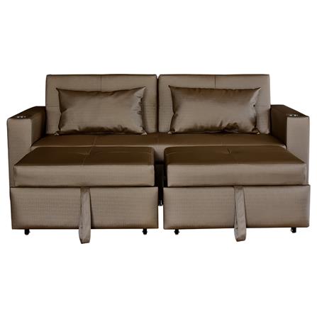 โซฟาเบด FURDINI FOSTER PVC สีน้ำตาลเข้ม_4