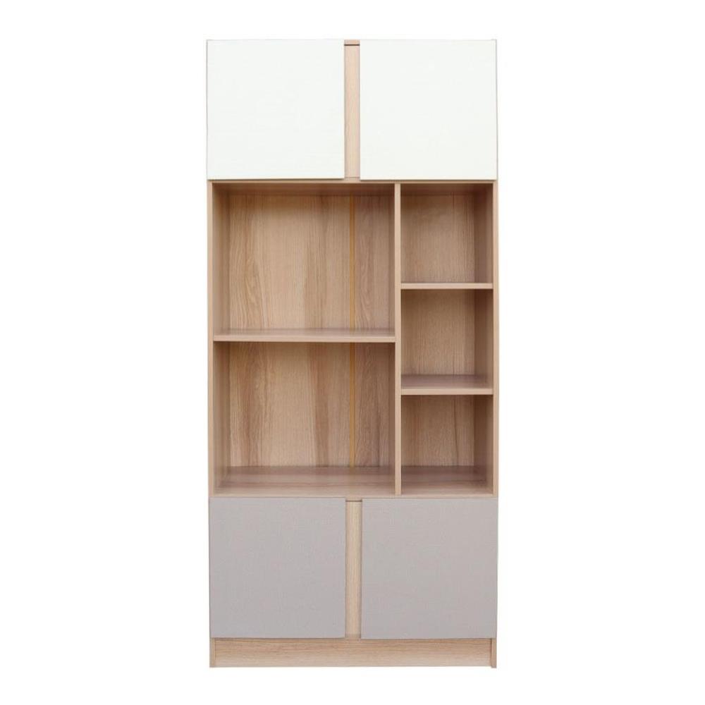 ชั้นวางของผสม 4 ชั้น FURDINI FINE สีลายไม้/ครีมผ้า/ขาวผ้า