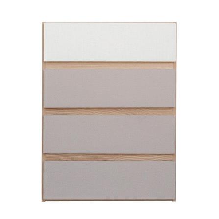 ตู้ลิ้นชัก 4 ลิ้นชัก FURDINI FINE สีลายไม้/ครีมผ้า/ขาวผ้า