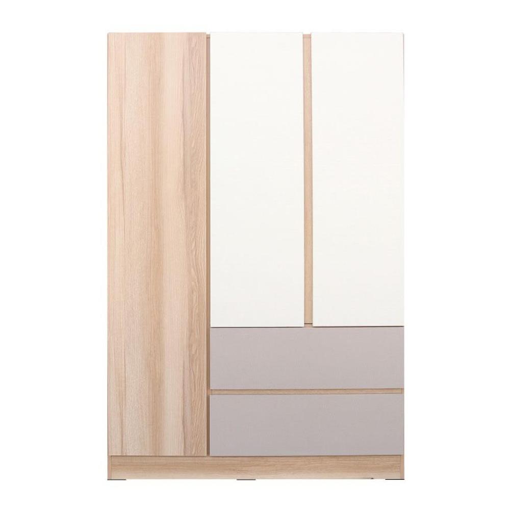 ตู้เสื้อผ้า 3 บานเปิด FURDINI FINE 120 ซม. สีลายไม้/ครีมผ้า/ขาวผ้า