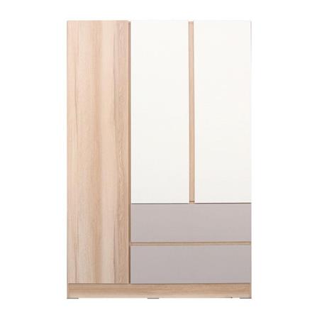 ตู้เสื้อผ้า 3 บานเปิด FURDINI FINE 120 ซม. สีลายไม้/ครีมผ้า/ขาวผ้า