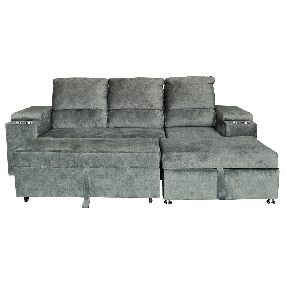 โซฟาเข้ามุมขวา FURDINI RAYMOND H-R สีเทาอ่อน