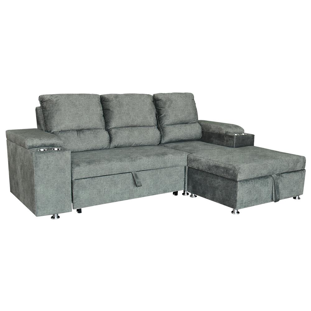 โซฟาเข้ามุมขวา FURDINI RAYMOND H-R สีเทาอ่อน