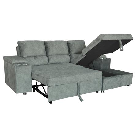 โซฟาเข้ามุมขวา FURDINI RAYMOND H-R สีเทาอ่อน_4