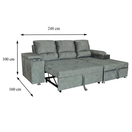 โซฟาเข้ามุมขวา FURDINI RAYMOND H-R สีเทาอ่อน_13