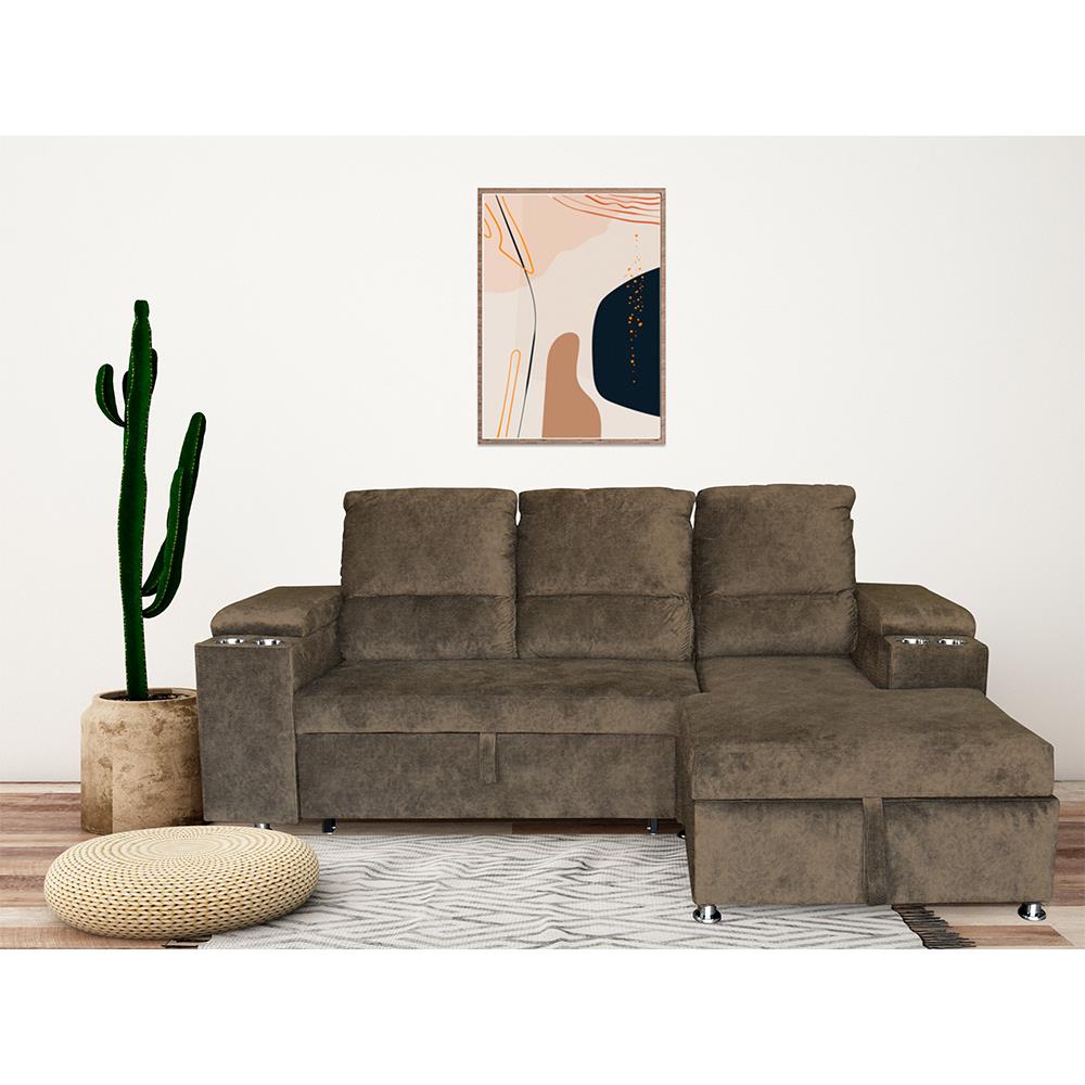 โซฟาเข้ามุมขวา FURDINI RAYMOND H-R สีน้ำตาล