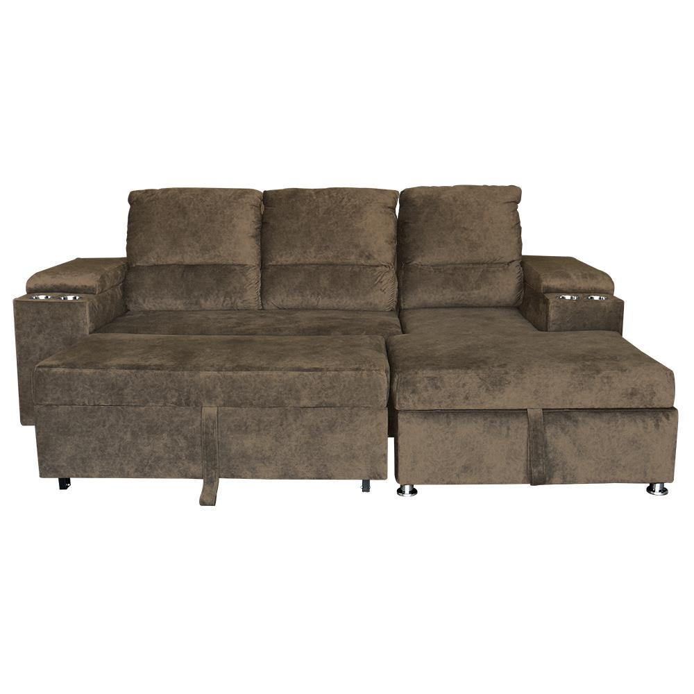 โซฟาเข้ามุมขวา FURDINI RAYMOND H-R สีน้ำตาล