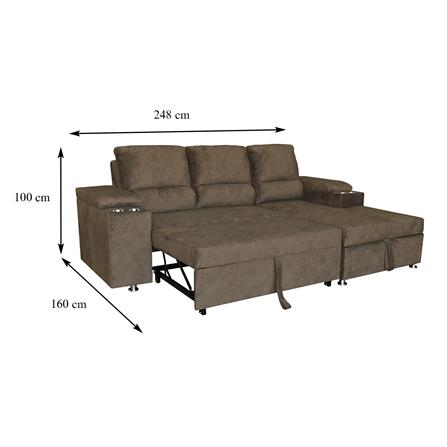 โซฟาเข้ามุมขวา FURDINI RAYMOND H-R สีน้ำตาล_13