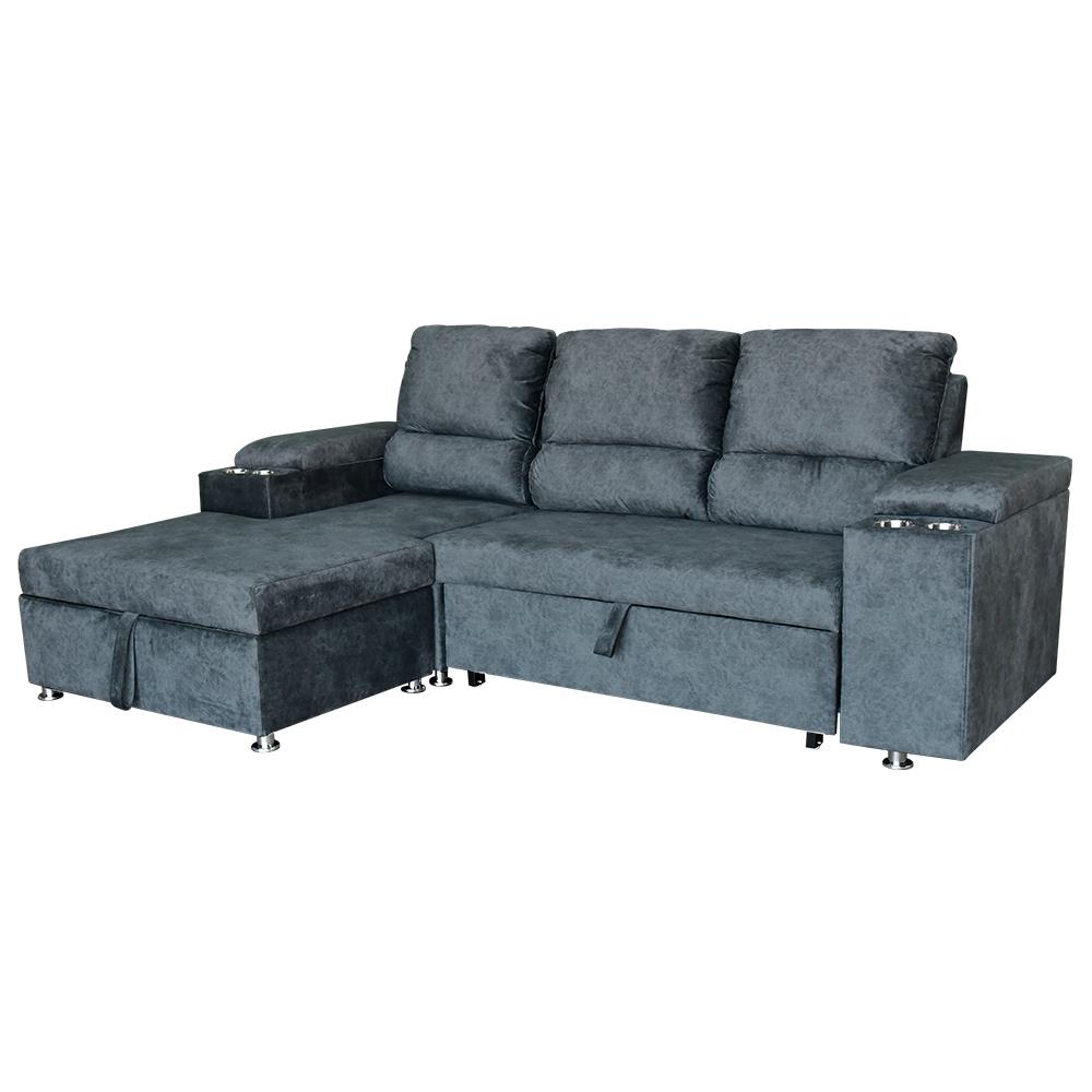 โซฟาเข้ามุมซ้าย FURDINI RAYMOND H-L สีเทาเข้ม