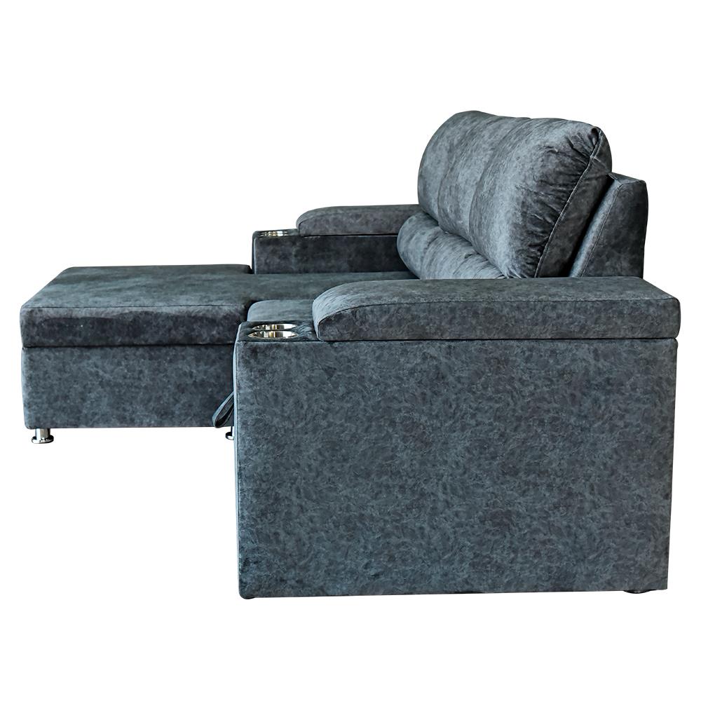 โซฟาเข้ามุมซ้าย FURDINI RAYMOND H-L สีเทาเข้ม