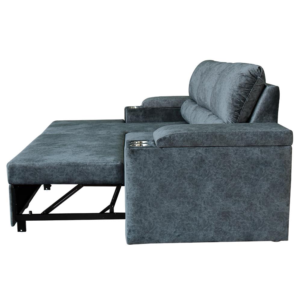 โซฟาเข้ามุมซ้าย FURDINI RAYMOND H-L สีเทาเข้ม