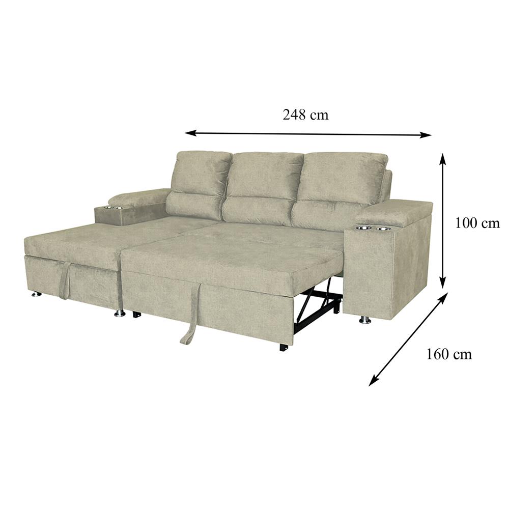 โซฟาเข้ามุมซ้าย FURDINI RAYMOND H-L สีครีม