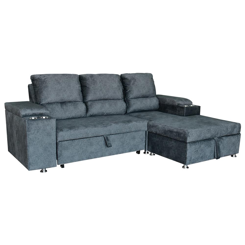 โซฟาเข้ามุมขวา FURDINI RAYMOND H-R สีเทาเข้ม