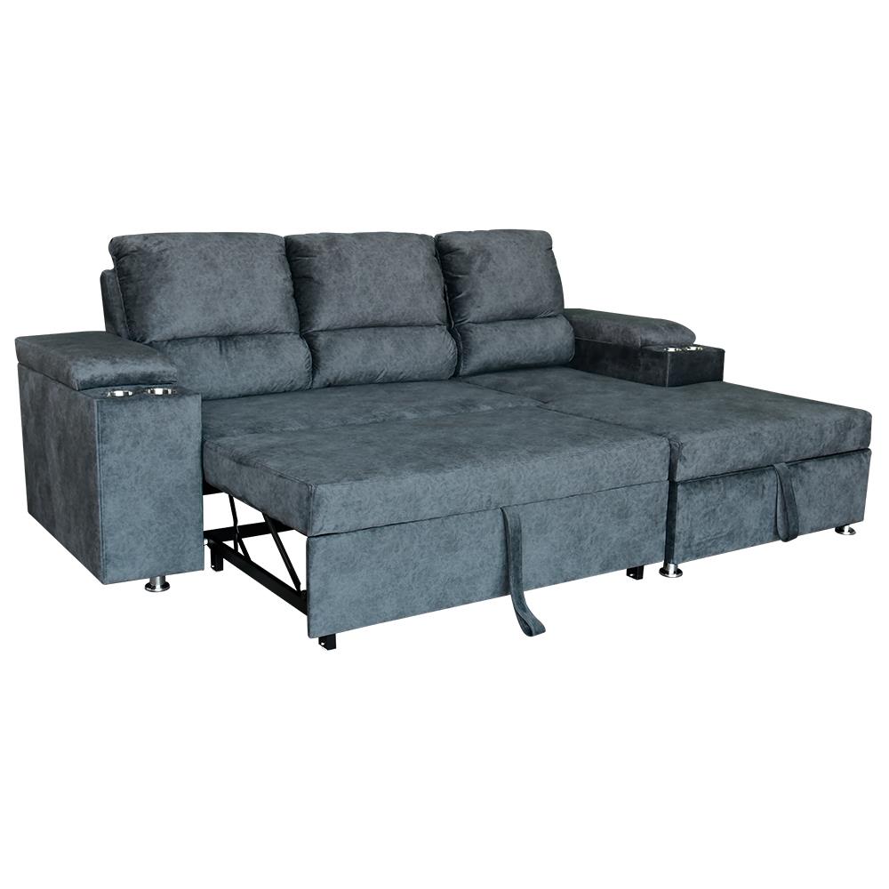 โซฟาเข้ามุมขวา FURDINI RAYMOND H-R สีเทาเข้ม