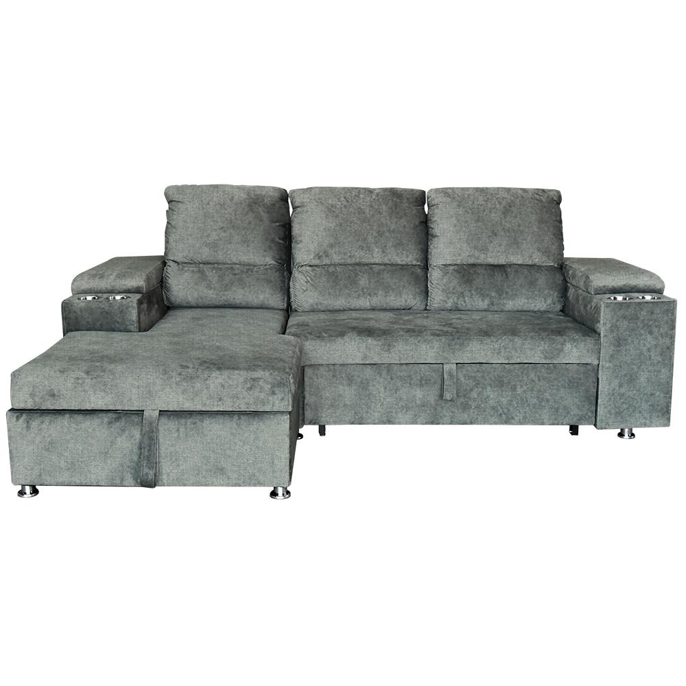 โซฟาเข้ามุมซ้าย FURDINI RAYMOND H-L สีเทาอ่อน