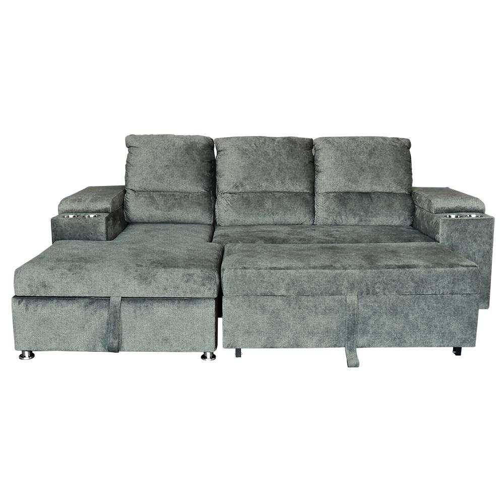 โซฟาเข้ามุมซ้าย FURDINI RAYMOND H-L สีเทาอ่อน