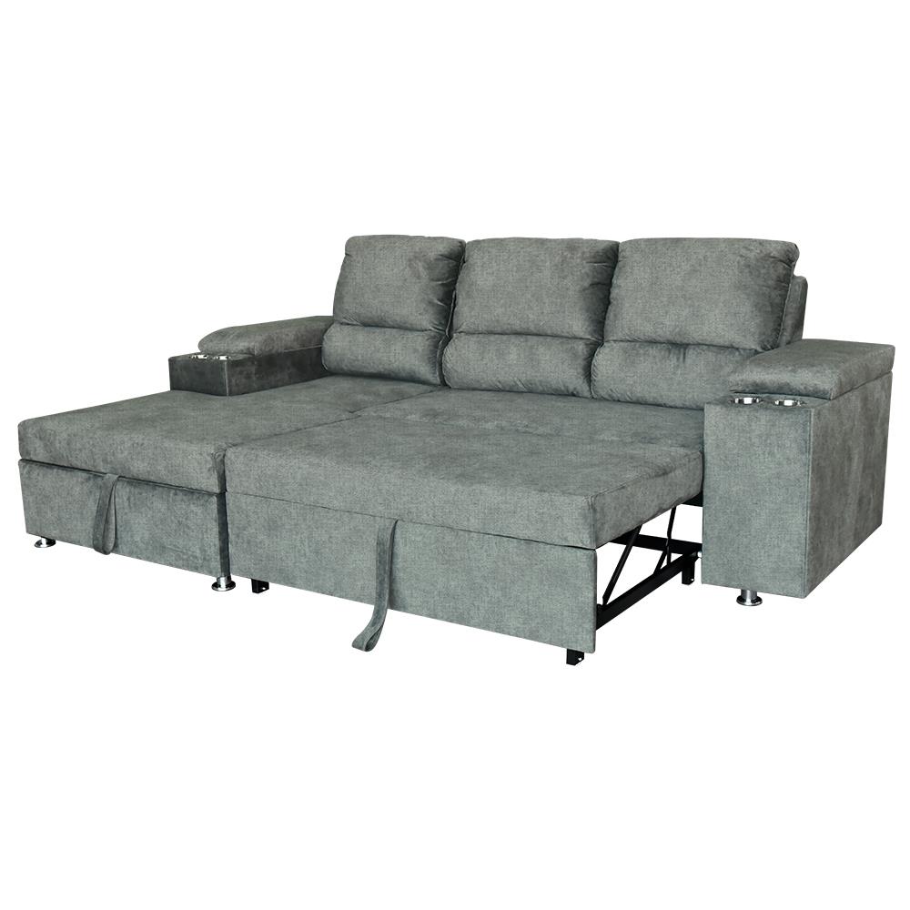 โซฟาเข้ามุมซ้าย FURDINI RAYMOND H-L สีเทาอ่อน