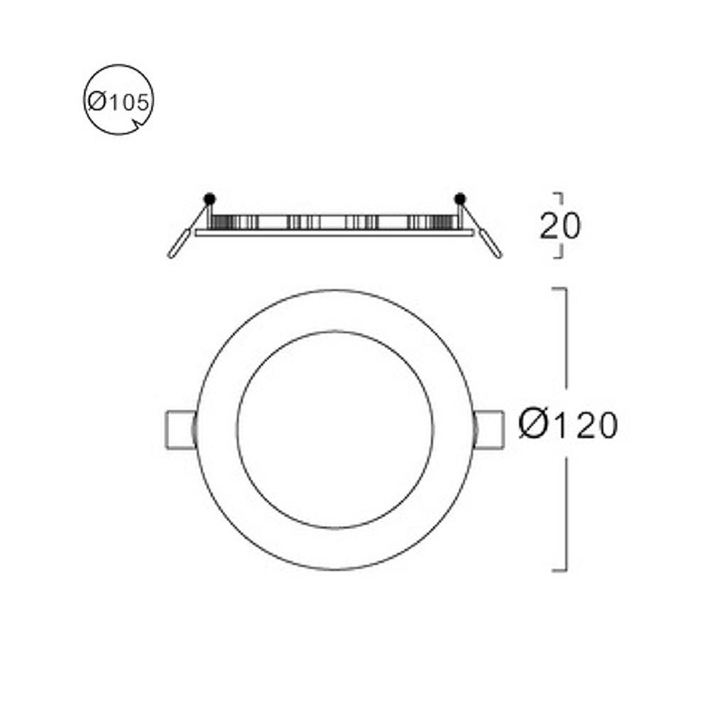 ดาวน์ไลท์ LED LUMAX 20-A0711 4.7 นิ้ว 6 วัตต์ DAYLIGHT สีขาว