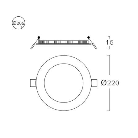 ดาวน์ไลท์ LED LUMAX 20-A0716 8.6 นิ้ว 18 วัตต์ WARM WHITE สีขาว_6