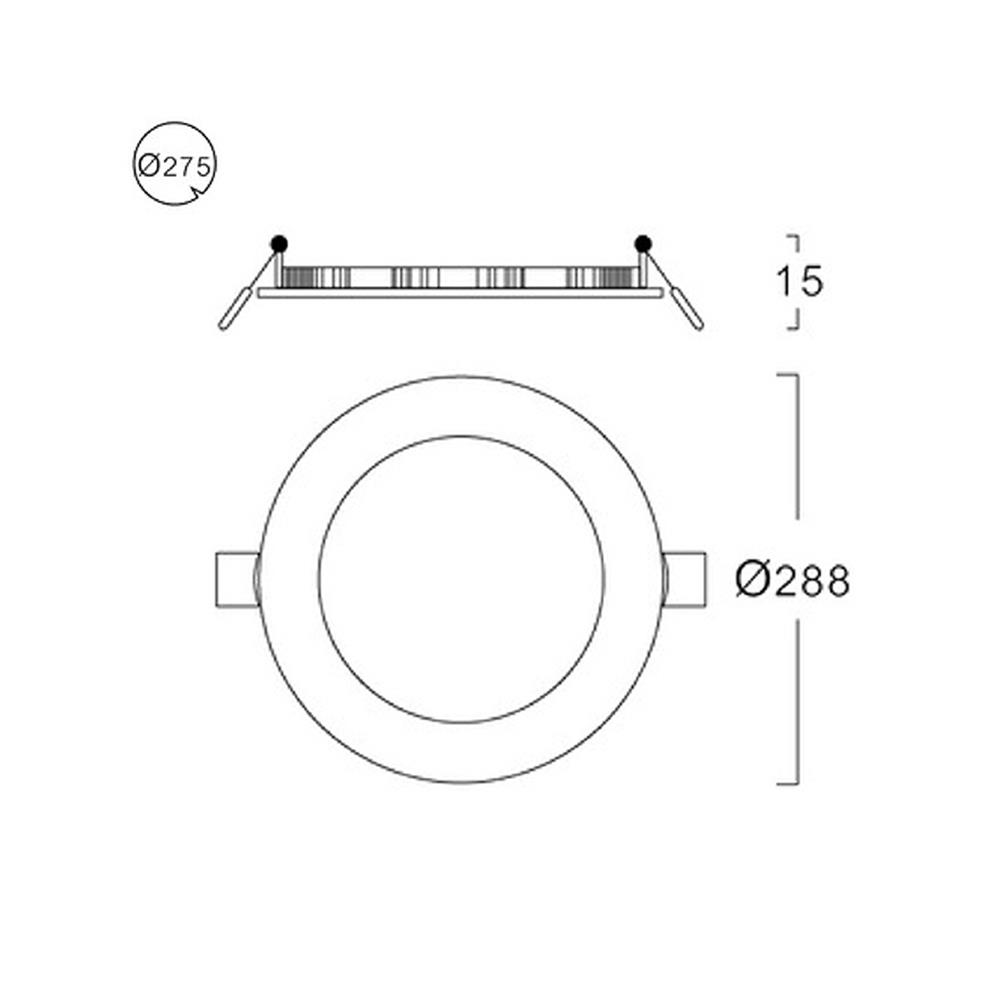ดาวน์ไลท์ LED LUMAX 20-A0610 11.3 นิ้ว 24 วัตต์ WARM WHITE สีขาว