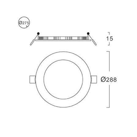 ดาวน์ไลท์ LED LUMAX 20-A0610 11.3 นิ้ว 24 วัตต์ WARM WHITE สีขาว_5