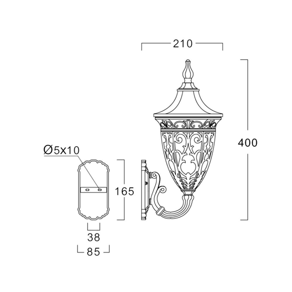 ไฟกิ่งภายนอก L&E 36-01735 สีน้ำตาล