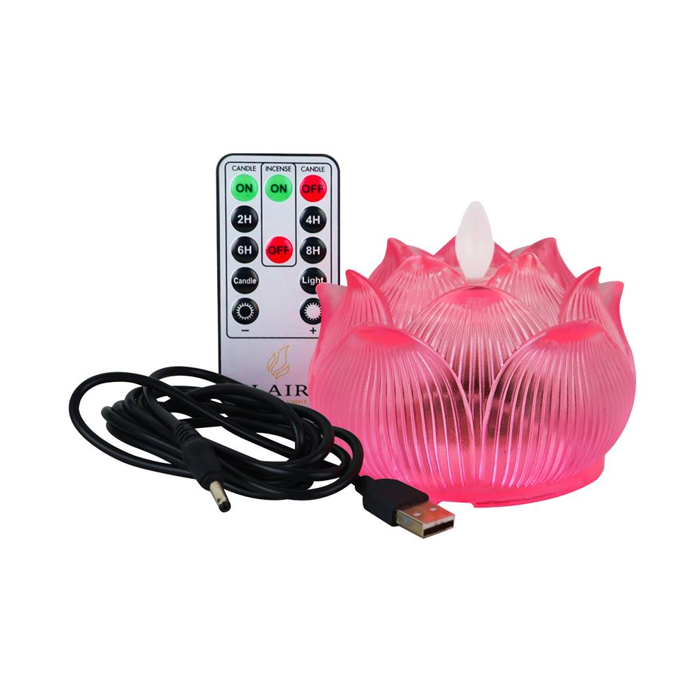 เทียน LED CLAIRE 0.3 วัตต์ WARM WHITE 9.5 ซม. สีชมพู